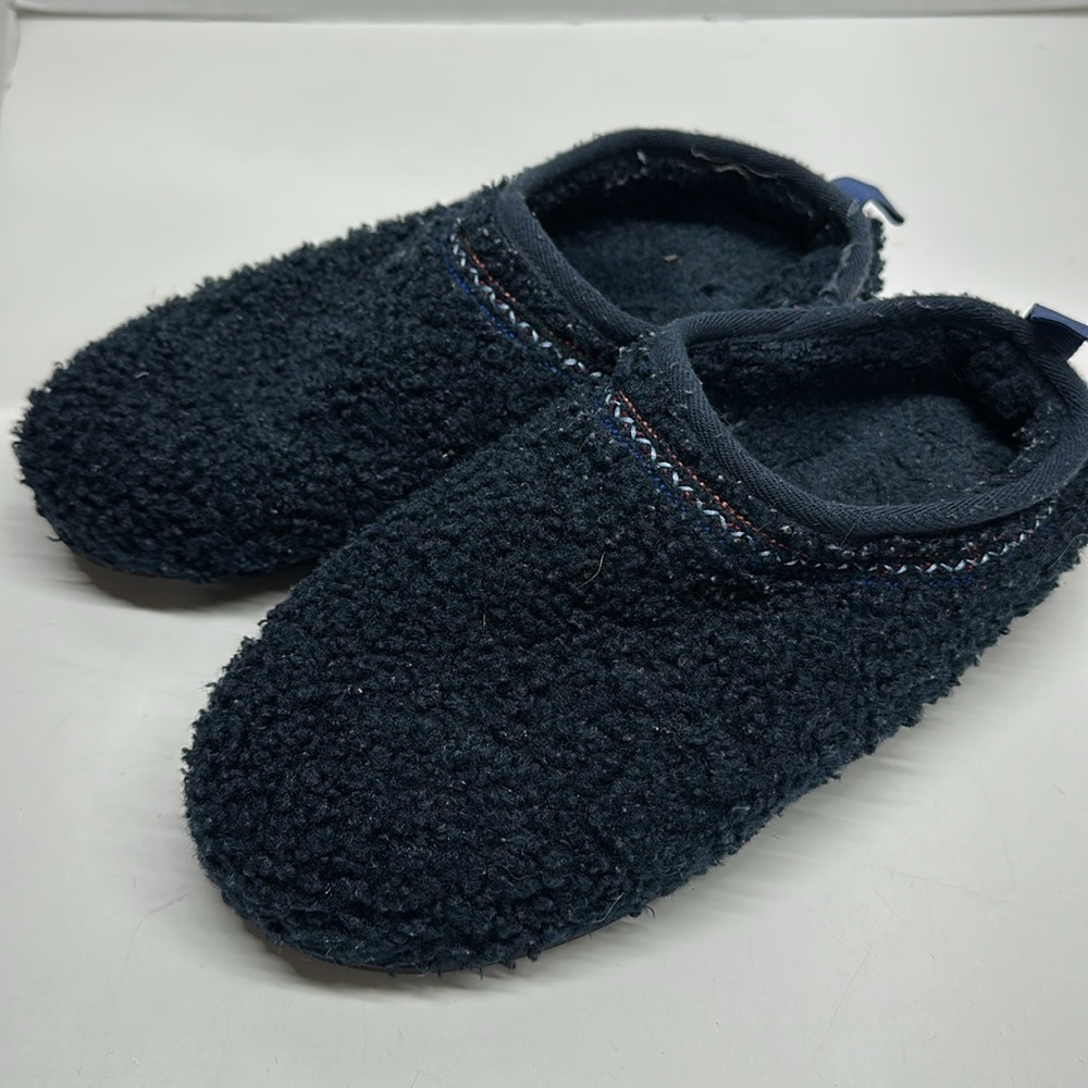 Bombas Sunday Sherpa House Slippers Shoes Fuzzy Warm Navy Blue Men's Size 11